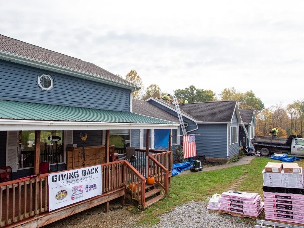 new roof for purple heart veteran